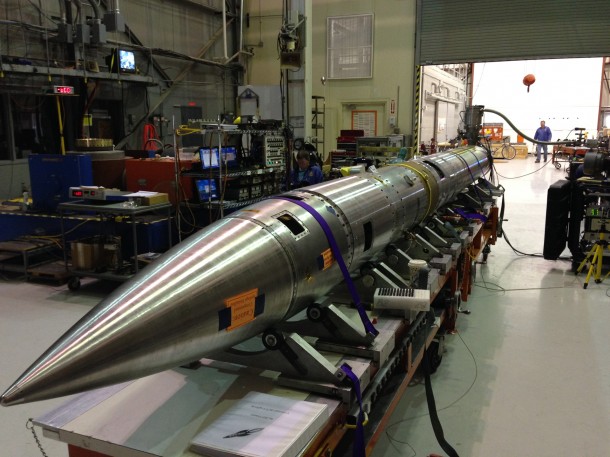 The Colorado High-resolution Echelle Stellar Spectrograph, or CHESS, sounding rocket gets ready for a six-minute flight to observe far beyond our solar system -- to peer at a place where new stars are born. Image Credit: NASA/WSMR The Colorado High-resolution Echelle Stellar Spectrograph, or CHESS, sounding rocket gets ready for a six-minute flight to observe far beyond our solar system -- to peer at a place where new stars are born. Image Credit: NASA/WSMR