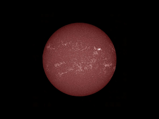 Moving up in the solar atmosphere, the bright light of the flare becomes visible. This image from the Atmospheric Imaging Assembly on NASA's Solar Dynamics Observatory shows ultraviolet light of 1700 Angstroms. This wavelength of light shows materials with temperatures of about 4500 Kelvin, which highlights the surface of the sun and a low layer of the sun's atmosphere called the chromosphere. Credit: NASA/SDO/AIA Moving up in the solar atmosphere, the bright light of the flare becomes visible. This image from the Atmospheric Imaging Assembly on NASA's Solar Dynamics Observatory shows ultraviolet light of 1700 Angstroms. This wavelength of light shows materials with temperatures of about 4500 Kelvin, which highlights the surface of the sun and a low layer of the sun's atmosphere called the chromosphere. Credit: NASA/SDO/AIA