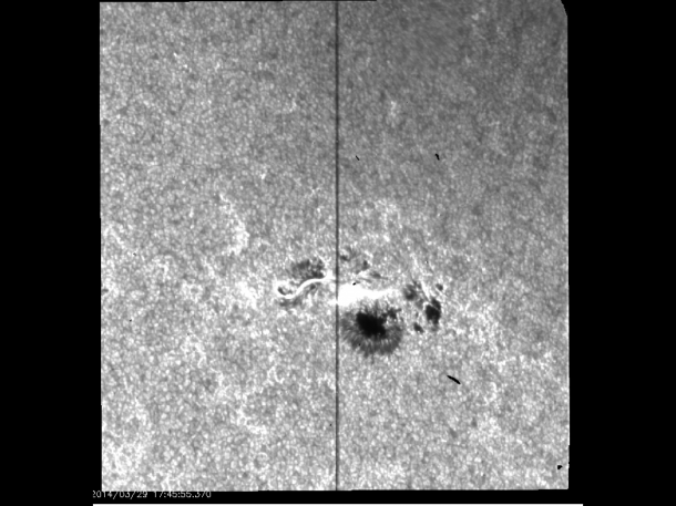 NASA's Interface Region Imaging Spectrograph, or IRIS, captured this image of the X-class flare. This is the first X-class flare that IRIS has ever observed, as the telescope's pointing must be programmed in at least a day in advance – too far ahead to know exactly where or when a flare might occur. With these observations, IRIS provided the first comprehensive data set of how heat and energy move through the low layers of the sun's atmosphere during an X-class flare. Credit: NASA/IRIS NASA's Interface Region Imaging Spectrograph, or IRIS, captured this image of the X-class flare. This is the first X-class flare that IRIS has ever observed, as the telescope's pointing must be programmed in at least a day in advance – too far ahead to know exactly where or when a flare might occur. With these observations, IRIS provided the first comprehensive data set of how heat and energy move through the low layers of the sun's atmosphere during an X-class flare. Credit: NASA/IRIS