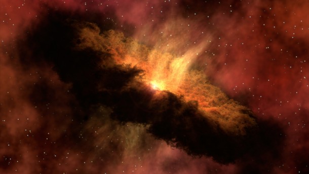 The building blocks of comets, and apparently Saturn's largest moon, Titan, formed under similar conditions in the disk of gas and dust that formed the sun. Image Credit: NASA/JPL-Caltech The building blocks of comets, and apparently Saturn's largest moon, Titan, formed under similar conditions in the disk of gas and dust that formed the sun. Image Credit: NASA/JPL-Caltech