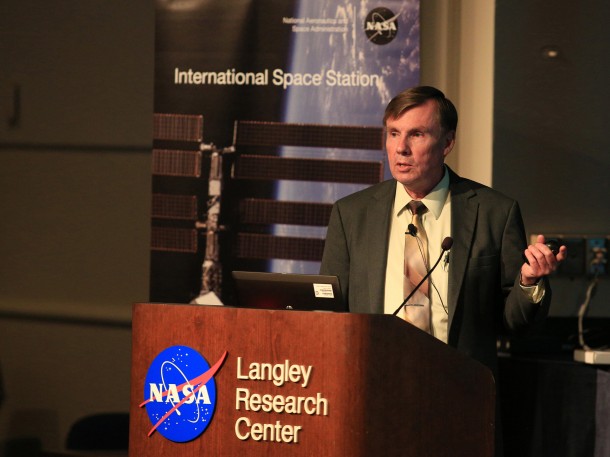 Jim Van Laak, former manager of operations for the International Space Station, spoke at NASA's Langley Research Center about building a working relationship with his counterparts in the Russian space program. Image Credit: NASA/David C. Bowman Jim Van Laak, former manager of operations for the International Space Station, spoke at NASA's Langley Research Center about building a working relationship with his counterparts in the Russian space program. Image Credit: NASA/David C. Bowman