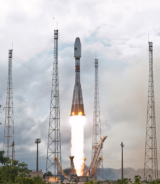 The second Arianespace Soyuz mission for O3b Networks deployed four spacecraft to complete this customer’s basic satellite network. The second Arianespace Soyuz mission for O3b Networks deployed four spacecraft to complete this customer’s basic satellite network.