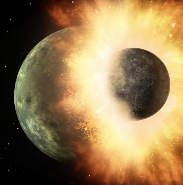New simulations show that Mercury and other unusually metal-rich objects in the solar system may be relics left behind by hit-and-run collisions in the early solar system. Photo by: NASA/JPL/Caltech New simulations show that Mercury and other unusually metal-rich objects in the solar system may be relics left behind by hit-and-run collisions in the early solar system. Photo by: NASA/JPL/Caltech