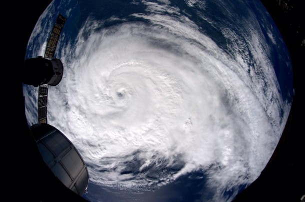 Flight Engineer Reid Wiseman tweeted this view of Hurricane Arthur from the International Space Station on Friday. Image Credit: NASA Flight Engineer Reid Wiseman tweeted this view of Hurricane Arthur from the International Space Station on Friday. Image Credit: NASA
