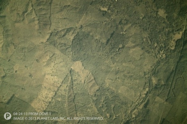 Imagery taken from Planet Labs technology demonstrator, Dove 1 satellite on April 24, 2013. Image Credit: NASA Imagery taken from Planet Labs technology demonstrator, Dove 1 satellite on April 24, 2013. Image Credit: NASA