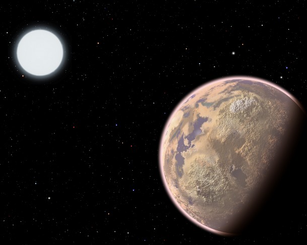 In this artist's conception, the atmosphere of an Earth-like planet displays a brownish haze - the result of widespread pollution. New research shows that the upcoming James Webb Space Telescope potentially could detect certain pollutants, specifically CFCs, in the atmospheres of Earth-sized planets orbiting white dwarf stars. Christine Pulliam (CfA) In this artist's conception, the atmosphere of an Earth-like planet displays a brownish haze - the result of widespread pollution. New research shows that the upcoming James Webb Space Telescope potentially could detect certain pollutants, specifically CFCs, in the atmospheres of Earth-sized planets orbiting white dwarf stars. Christine Pulliam (CfA)