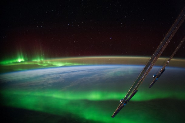 One of the more spectacular scenes of the Aurora Borealis was photographed by one of the Expedition 40 crew members aboard the International Space Station from an altitude of approximately 223 nautical miles Image Credit: NASA One of the more spectacular scenes of the Aurora Borealis was photographed by one of the Expedition 40 crew members aboard the International Space Station from an altitude of approximately 223 nautical miles Image Credit: NASA