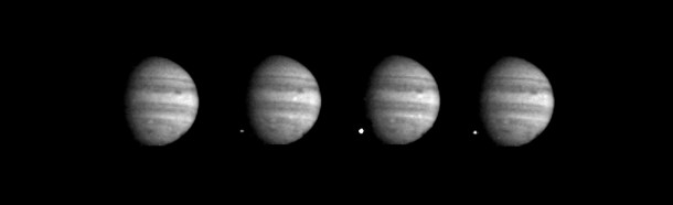 NASA’s Galileo spacecraft captured these four views of Jupiter as the last of comet Shoemaker-Levy 9’s large fragments struck the planet. Image Credit: NASA/JPL-Caltech NASA’s Galileo spacecraft captured these four views of Jupiter as the last of comet Shoemaker-Levy 9’s large fragments struck the planet. Image Credit: NASA/JPL-Caltech