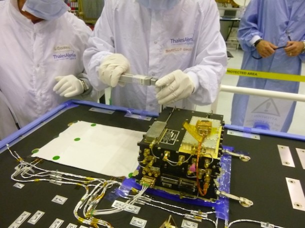 The European Space Agency's ExoMars Trace Gas Orbiter, being assembled in France for a 2016 launch opportunity, will carry two Electra UHF relay radios provided by NASA. Image Credit: NASA/JPL-Caltech/ESA/TAS The European Space Agency's ExoMars Trace Gas Orbiter, being assembled in France for a 2016 launch opportunity, will carry two Electra UHF relay radios provided by NASA. Image Credit: NASA/JPL-Caltech/ESA/TAS