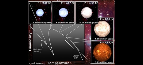A composite image detailing the pre-life story of a star like the Sun, spanning about 10 million years from conception to birth. A composite image detailing the pre-life story of a star like the Sun, spanning about 10 million years from conception to birth.