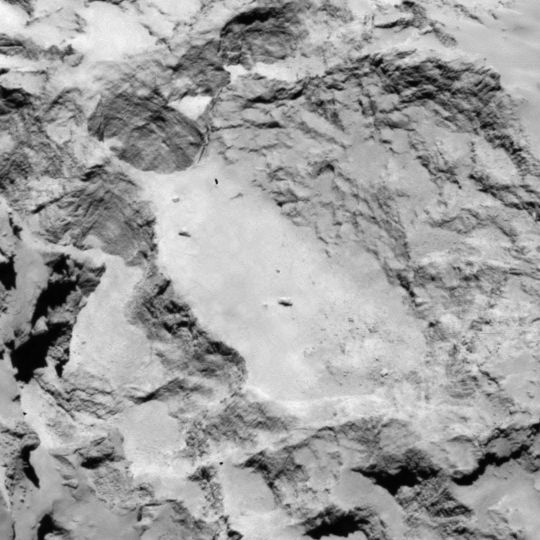 Candidate landing site A. Credit: ESA/Rosetta/MPS for OSIRIS Team MPS/UPD/LAM/IAA/SSO/INTA/UPM/DASP/IDA Candidate landing site A. Credit: ESA/Rosetta/MPS for OSIRIS Team MPS/UPD/LAM/IAA/SSO/INTA/UPM/DASP/IDA