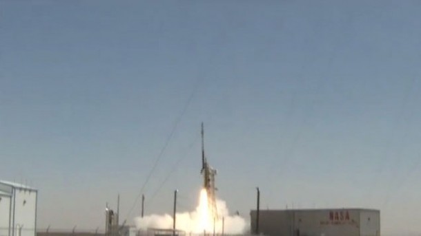 The sounding rocket carrying the EUNIS experiment launches from the White Sands Missile Range in New Mexico on April 23, 2013. Image Credit: NASA The sounding rocket carrying the EUNIS experiment launches from the White Sands Missile Range in New Mexico on April 23, 2013. Image Credit: NASA