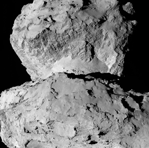 Image of 67P/Churyumov-Gerasimenko shows the diversity of surface structures on the comet's nucleus. Image Credit: ESA/Rosetta/NAVCAM Image of 67P/Churyumov-Gerasimenko shows the diversity of surface structures on the comet's nucleus. Image Credit: ESA/Rosetta/NAVCAM