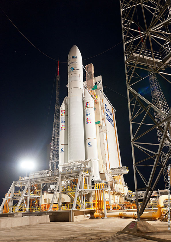 Flight VA220 was the 76th launch for Arianespace’s Ariane 5, which operates from the Spaceport in French Guiana. Flight VA220 was the 76th launch for Arianespace’s Ariane 5, which operates from the Spaceport in French Guiana.
