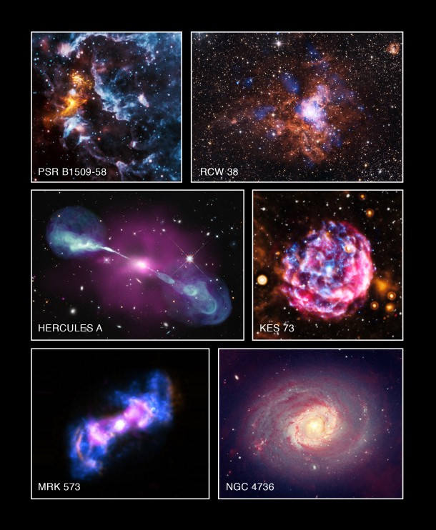To celebrate Chandra’s decade and a half in space, and to honor October as American Archive Month, a variety of objects have been selected from Chandra’s archive. Image Credit: NASA/CXC To celebrate Chandra’s decade and a half in space, and to honor October as American Archive Month, a variety of objects have been selected from Chandra’s archive. Image Credit: NASA/CXC