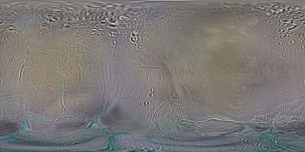 Maps of Enceladus. Image credit: NASA/JPL-Caltech/Space Science Institute/Lunar and Planetary Institute Maps of Enceladus. Image credit: NASA/JPL-Caltech/Space Science Institute/Lunar and Planetary Institute