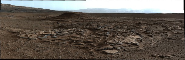 This April 4, 2014, image from Curiosity's Mastcam looks to the west of a waypoint on the rover's route to Mount Sharp. Credit: NASA/JPL-Caltech/MSSS This April 4, 2014, image from Curiosity's Mastcam looks to the west of a waypoint on the rover's route to Mount Sharp. Credit: NASA/JPL-Caltech/MSSS