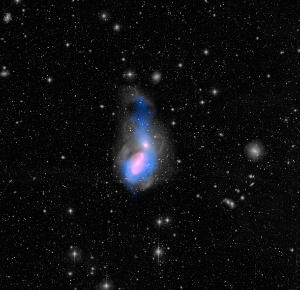 A new feature in the evolution of galaxies has been captured in this image of galactic interactions. Image Credit: Credit: NASA/CFHT/NRAO/JPL-Caltech/Duc/Cuillandre A new feature in the evolution of galaxies has been captured in this image of galactic interactions. Image Credit: Credit: NASA/CFHT/NRAO/JPL-Caltech/Duc/Cuillandre