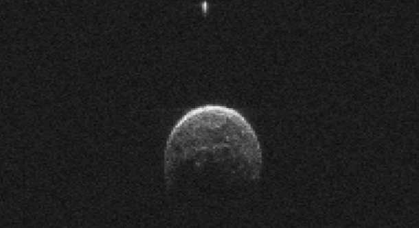 This GIF shows asteroid 2004 BL86, which safely flew past Earth on Jan. 26, 2015. Image Credit: NASA/JPL-Caltech This GIF shows asteroid 2004 BL86, which safely flew past Earth on Jan. 26, 2015. Image Credit: NASA/JPL-Caltech