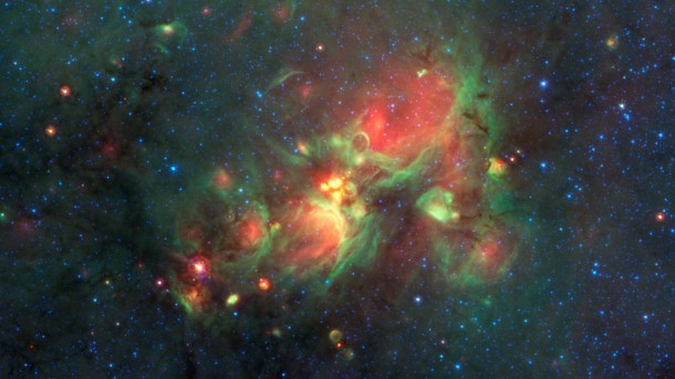 Volunteers using the web-based Milky Way Project brought star-forming features nicknamed "yellowballs" to the attention of researchers, who later showed that they are a phase of massive star formation. Image Credit: NASA/JPL-Caltech Volunteers using the web-based Milky Way Project brought star-forming features nicknamed "yellowballs" to the attention of researchers, who later showed that they are a phase of massive star formation. Image Credit: NASA/JPL-Caltech