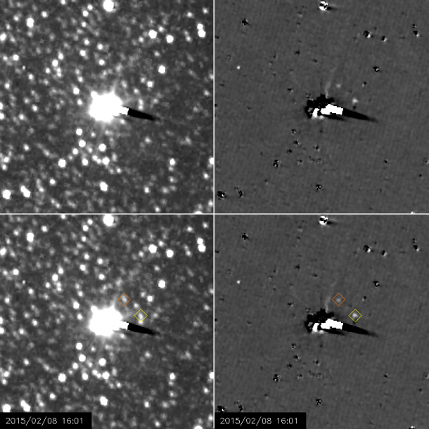 The moons Nix and Hydra are visible in a series of images taken by the New Horizons spacecraft. Image Credit: NASA/Johns Hopkins APL/Southwest Research Institute The moons Nix and Hydra are visible in a series of images taken by the New Horizons spacecraft. Image Credit: NASA/Johns Hopkins APL/Southwest Research Institute
