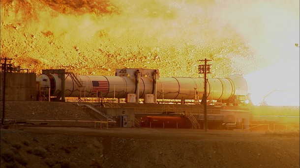 At the Promontory, Utah test facility of Orbital ATK, the booster for NASA’s Space Launch System rocket was fired for a two minute test on March 11. The test is one of two that will qualify the booster for flight before SLS begins carrying NASA’s Orion spacecraft and other potential payloads to deep Image Credit: NASA At the Promontory, Utah test facility of Orbital ATK, the booster for NASA’s Space Launch System rocket was fired for a two minute test on March 11. The test is one of two that will qualify the booster for flight before SLS begins carrying NASA’s Orion spacecraft and other potential payloads to deep Image Credit: NASA