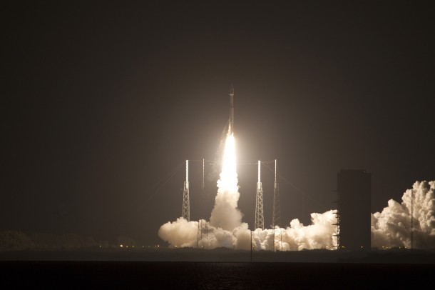 The United Launch Alliance Atlas V rocket with NASA’s Magnetospheric Multiscale (MMS) spacecraft onboard launches from the Cape Canaveral Air Force Station Space Launch Complex 41, Thursday, March 12, 2015, Florida. Image Credit: NASA The United Launch Alliance Atlas V rocket with NASA’s Magnetospheric Multiscale (MMS) spacecraft onboard launches from the Cape Canaveral Air Force Station Space Launch Complex 41, Thursday, March 12, 2015, Florida. Image Credit: NASA