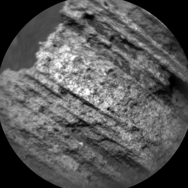 This May 15, 2015, image from the Chemistry and Camera (ChemCam) instrument on NASA's Curiosity Mars rover shows detailed texture of a rock target called "Yellowjacket" on Mars' Mount Sharp. This was the first rock target for ChemCam after checkout of restored capability for autonomous focusing. Image credit: NASA/JPL-Caltech/LANL/CNES/IRAP/LPGNantes/CNRS/IAS This May 15, 2015, image from the Chemistry and Camera (ChemCam) instrument on NASA's Curiosity Mars rover shows detailed texture of a rock target called "Yellowjacket" on Mars' Mount Sharp. This was the first rock target for ChemCam after checkout of restored capability for autonomous focusing. Image credit: NASA/JPL-Caltech/LANL/CNES/IRAP/LPGNantes/CNRS/IAS