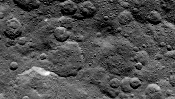 Craters in the northern hemisphere of dwarf planet Ceres are seen in this image taken by NASA's Dawn spacecraft on June 6, 2015. Credit: NASA/JPL-Caltech/UCLA/MPS/DLR/IDA Craters in the northern hemisphere of dwarf planet Ceres are seen in this image taken by NASA's Dawn spacecraft on June 6, 2015. Credit: NASA/JPL-Caltech/UCLA/MPS/DLR/IDA