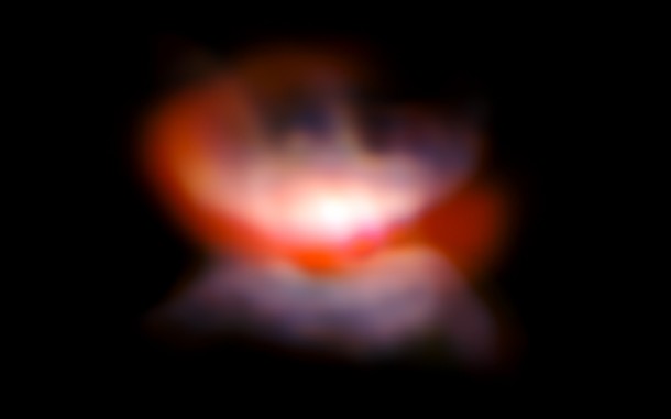 Some of the sharpest images ever made with ESO’s Very Large Telescope have for the first time revealed what appears to be an ageing star in the early stages of forming a butterfly-like planetary nebula. The observations of the red giant star L2 Puppis from the ZIMPOL mode of the newly installed SPHERE instrument are combined here with infrared data from NACO, also on the VLT, which shows a dust loop deployed on the far side of the upper part of the nebula. The dying stages of the lives of stars continue to pose many riddles for astronomers. Credit: ESO/P. Kervella Some of the sharpest images ever made with ESO’s Very Large Telescope have for the first time revealed what appears to be an ageing star in the early stages of forming a butterfly-like planetary nebula. The observations of the red giant star L2 Puppis from the ZIMPOL mode of the newly installed SPHERE instrument are combined here with infrared data from NACO, also on the VLT, which shows a dust loop deployed on the far side of the upper part of the nebula. The dying stages of the lives of stars continue to pose many riddles for astronomers. Credit: ESO/P. Kervella