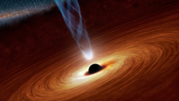 This artist's concept illustrates a supermassive black hole with millions to billions times the mass of our sun. Image credit: NASA/JPL-Caltech This artist's concept illustrates a supermassive black hole with millions to billions times the mass of our sun. Image credit: NASA/JPL-Caltech