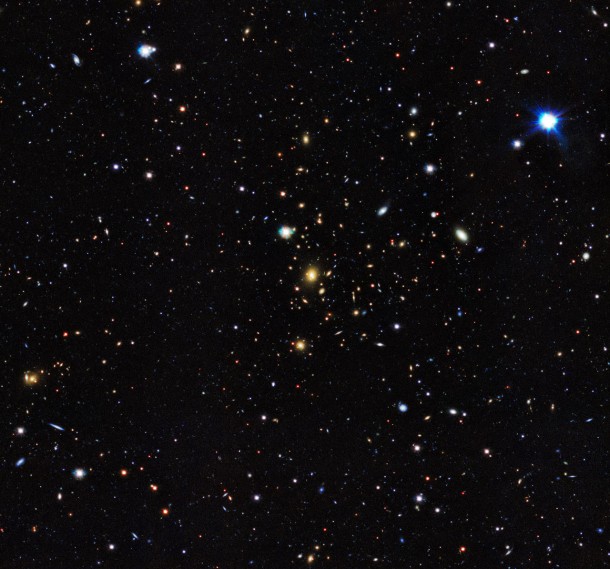 Here seen is a group of galaxies mapped by KiDS. Credit: Kilo-Degree Survey Collaboration/A. Tudorica & C. Heymans/ESO Here seen is a group of galaxies mapped by KiDS. Credit: Kilo-Degree Survey Collaboration/A. Tudorica & C. Heymans/ESO