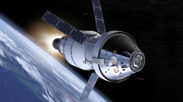 During Exploration Mission-1, Orion will venture thousands of miles beyond the moon during an approximately three week mission. Credits: NASA During Exploration Mission-1, Orion will venture thousands of miles beyond the moon during an approximately three week mission. Credits: NASA