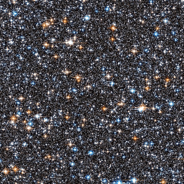 Small section of Hubble's view of the dense collection of stars crammed together in the galactic bulge. The region surveyed is part of the Sagittarius Window Eclipsing Extrasolar Planet Search (SWEEPS) field and is located 26,000 light-years away. Credits: NASA/ESA/STScI/SWEEPS Science Team Small section of Hubble's view of the dense collection of stars crammed together in the galactic bulge. The region surveyed is part of the Sagittarius Window Eclipsing Extrasolar Planet Search (SWEEPS) field and is located 26,000 light-years away. Credits: NASA/ESA/STScI/SWEEPS Science Team