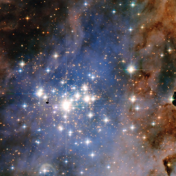 Resembling an opulent diamond tapestry, this image from NASA’s Hubble Space Telescope shows a glittering star cluster that contains a collection of some of the brightest stars seen in our Milky Way galaxy. Credits: NASA, ESA, and J. Maíz Apellániz (Institute of Astrophysics of Andalusia, Spain), Acknowledgment: N. Smith (University of Arizona) Resembling an opulent diamond tapestry, this image from NASA’s Hubble Space Telescope shows a glittering star cluster that contains a collection of some of the brightest stars seen in our Milky Way galaxy. Credits: NASA, ESA, and J. Maíz Apellániz (Institute of Astrophysics of Andalusia, Spain), Acknowledgment: N. Smith (University of Arizona)