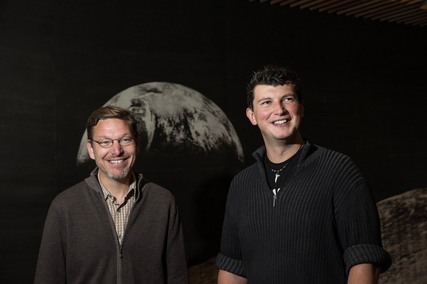 Caltech professor Mike Brown and assistant professor Konstanin Batygin have been working together to investigate distant objects in our solar system for more than a year and a half. The two bring very different perspectives to the work: Brown is an observer, used to looking at the sky to try and anchor everything in the reality of what can be seen; Batygin is a theorist who considers how things might work from a physics standpoint. Image Credit: Credit: Lance Hayashida/Caltech Caltech professor Mike Brown and assistant professor Konstanin Batygin have been working together to investigate distant objects in our solar system for more than a year and a half. The two bring very different perspectives to the work: Brown is an observer, used to looking at the sky to try and anchor everything in the reality of what can be seen; Batygin is a theorist who considers how things might work from a physics standpoint. Image Credit: Credit: Lance Hayashida/Caltech