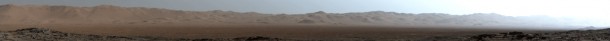 This early-morning view from the Mastcam on NASA's Curiosity Mars rover on March 16, 2016, covers a portion of the inner wall of Gale Crater. At right, the image fades into glare of the rising sun. Credit: NASA/JPL-Caltech/MSSS This early-morning view from the Mastcam on NASA's Curiosity Mars rover on March 16, 2016, covers a portion of the inner wall of Gale Crater. At right, the image fades into glare of the rising sun. Credit: NASA/JPL-Caltech/MSSS