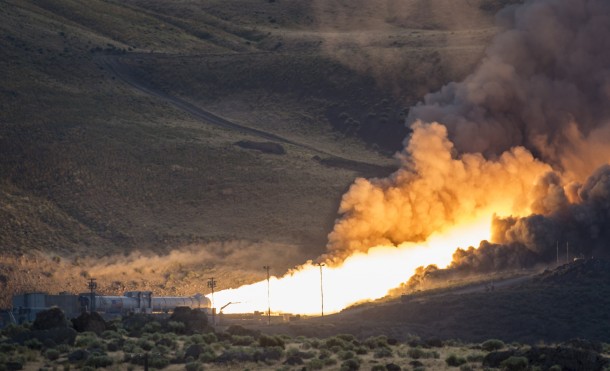 The second and final qualification motor (QM-2) test for the Space Launch System’s booster is seen, Tuesday, June 28, 2016, at Orbital ATK Propulsion System's (SLS) test facilities in Promontory, Utah. During the SLS flight the boosters will provide more than 75 percent of the thrust needed to escape the gravitational pull of the Earth, the first step on NASA’s Journey to Mars. Credits: NASA/Bill Ingalls The second and final qualification motor (QM-2) test for the Space Launch System’s booster is seen, Tuesday, June 28, 2016, at Orbital ATK Propulsion System's (SLS) test facilities in Promontory, Utah. During the SLS flight the boosters will provide more than 75 percent of the thrust needed to escape the gravitational pull of the Earth, the first step on NASA’s Journey to Mars. Credits: NASA/Bill Ingalls