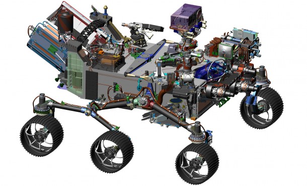This 2016 image comes from computer-assisted-design work on NASA's 2020 Mars rover. Image Credit: NASA/JPL-Caltech This 2016 image comes from computer-assisted-design work on NASA's 2020 Mars rover. Image Credit: NASA/JPL-Caltech