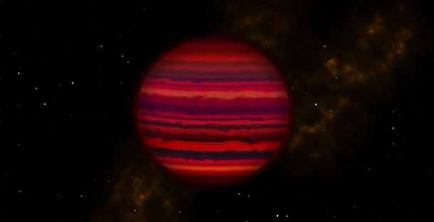 Artist's conception of how WISE 0855 might appear if viewed close-up in infrared light. Artwork by Joy Pollard, Gemini Observatory/AURA. Artist's conception of how WISE 0855 might appear if viewed close-up in infrared light. Artwork by Joy Pollard, Gemini Observatory/AURA.