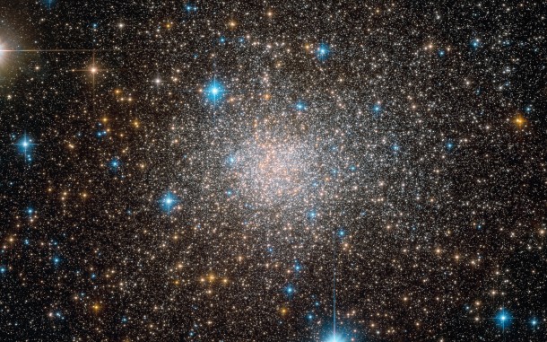 Peering through the thick dust clouds of the galactic bulge an international team of astronomers has revealed the unusual mix of stars in the stellar cluster known as Terzan 5. The new results indicate that Terzan 5 is in fact one of the bulge's primordial building blocks, most likely the relic of the very early days of the Milky Way. This image is from the NASA/ESA Hubble Space Telescope. Credit: ESO/F. Ferraro Peering through the thick dust clouds of the galactic bulge an international team of astronomers has revealed the unusual mix of stars in the stellar cluster known as Terzan 5. The new results indicate that Terzan 5 is in fact one of the bulge's primordial building blocks, most likely the relic of the very early days of the Milky Way. This image is from the NASA/ESA Hubble Space Telescope. Credit: ESO/F. Ferraro