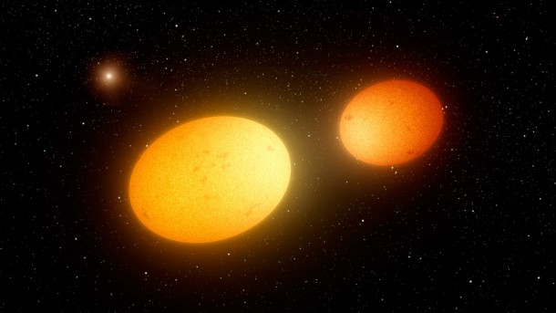 This artist's concept depicts "heartbeat stars," which have been detected by NASA's Kepler Space Telescope and others. Image credit: NASA/JPL-Caltech This artist's concept depicts "heartbeat stars," which have been detected by NASA's Kepler Space Telescope and others. Image credit: NASA/JPL-Caltech