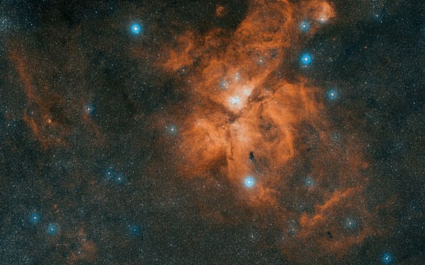This image is a colour composite made from exposures from the Digitized Sky Survey 2 (DSS2). The field of view is approximately 4.7 x 4.9 degrees. Credit: ESO/Digitized Sky Survey 2. Acknowledgment: Davide De Martin. This image is a colour composite made from exposures from the Digitized Sky Survey 2 (DSS2). The field of view is approximately 4.7 x 4.9 degrees. Credit: ESO/Digitized Sky Survey 2. Acknowledgment: Davide De Martin.