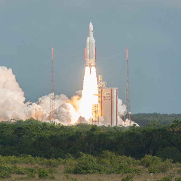 Flight VA233 lifted off at today’s precise scheduled moment of launch: 10:06:48 a.m. local time in French Guiana. Flight VA233 lifted off at today’s precise scheduled moment of launch: 10:06:48 a.m. local time in French Guiana.