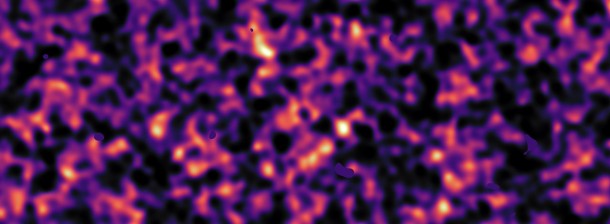 Some small dark regions, with sharp boundaries, appear in this image. They are the locations of bright stars and other nearby objects that get in the way of the observations of more distant galaxies and are hence masked out in these maps as no weak-lensing signal can be measured in these areas. Credit: Kilo-Degree Survey Collaboration/H. Hildebrandt & B. Giblin/ESO Some small dark regions, with sharp boundaries, appear in this image. They are the locations of bright stars and other nearby objects that get in the way of the observations of more distant galaxies and are hence masked out in these maps as no weak-lensing signal can be measured in these areas. Credit: Kilo-Degree Survey Collaboration/H. Hildebrandt & B. Giblin/ESO