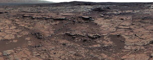Bedrock at this site added to a puzzle about ancient Mars by indicating that a lake was present, but that little carbon dioxide was in the air to help keep a lake unfrozen. Credits: NASA/JPL-Caltech/MSSS Bedrock at this site added to a puzzle about ancient Mars by indicating that a lake was present, but that little carbon dioxide was in the air to help keep a lake unfrozen. Credits: NASA/JPL-Caltech/MSSS