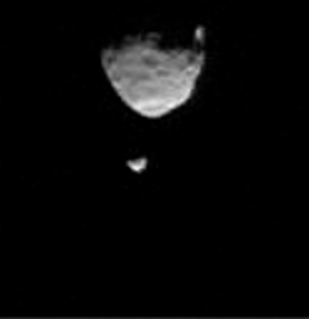 This sequence of images from NASA's Curiosity Mars rover shows one of Mars' two moons, Phobos, passing directly in front of the other, Deimos, in 2013. Image credit: NASA/JPL-Caltech/Malin Space Science Systems/Texas A&M Univ. This sequence of images from NASA's Curiosity Mars rover shows one of Mars' two moons, Phobos, passing directly in front of the other, Deimos, in 2013. Image credit: NASA/JPL-Caltech/Malin Space Science Systems/Texas A&M Univ.
