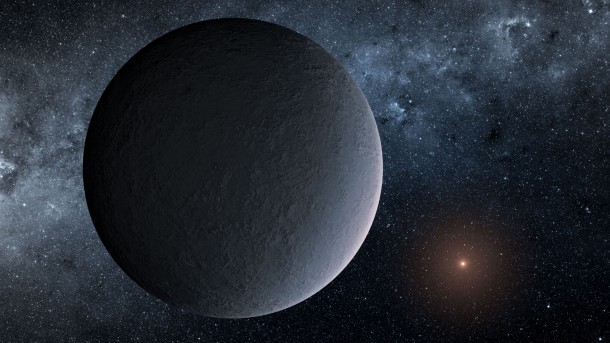 This artist's concept shows OGLE-2016-BLG-1195Lb, a planet discovered through a technique called microlensing. This artist's concept shows OGLE-2016-BLG-1195Lb, a planet discovered through a technique called microlensing.
