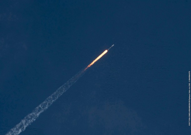 Arianespace’s medium-lift workhorse vehicle climbs away from French Guiana on its 17th Spaceport mission, carrying the Boeing-built SES-15 satellite for SES. Arianespace’s medium-lift workhorse vehicle climbs away from French Guiana on its 17th Spaceport mission, carrying the Boeing-built SES-15 satellite for SES.