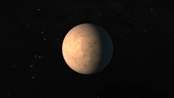This artist's concept shows TRAPPIST-1h, one of seven Earth-size planets in the TRAPPIST-1 planetary system. NASA's Kepler spacecraft, operating in its K2 mission, obtained data that allowed scientists to determine that the orbital period of TRAPPIST-1h is 19 days.Credit: NASA/JPL-Caltech This artist's concept shows TRAPPIST-1h, one of seven Earth-size planets in the TRAPPIST-1 planetary system. NASA's Kepler spacecraft, operating in its K2 mission, obtained data that allowed scientists to determine that the orbital period of TRAPPIST-1h is 19 days.Credit: NASA/JPL-Caltech